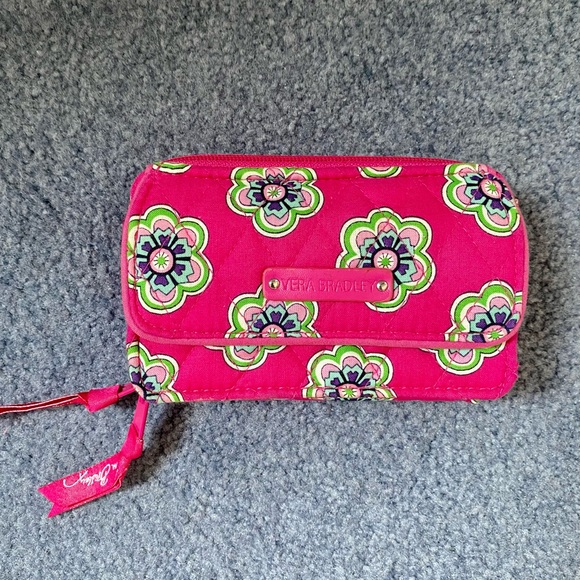 Pink Vera Bradley Wristlet - Picture 2 of 5